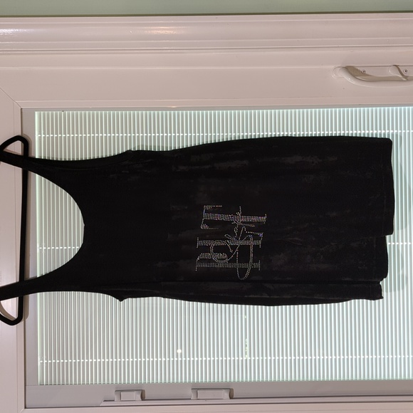 PRETTYLITTLETHING Shape Black Velour Diamante Unitard New with Tags Size 14 - Picture 6 of 7